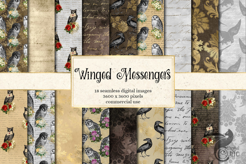 winged-messengers-digital-paper