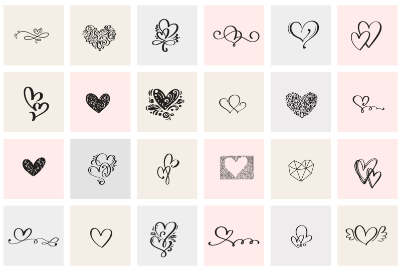 valentine-vector-hand-draw-hearts
