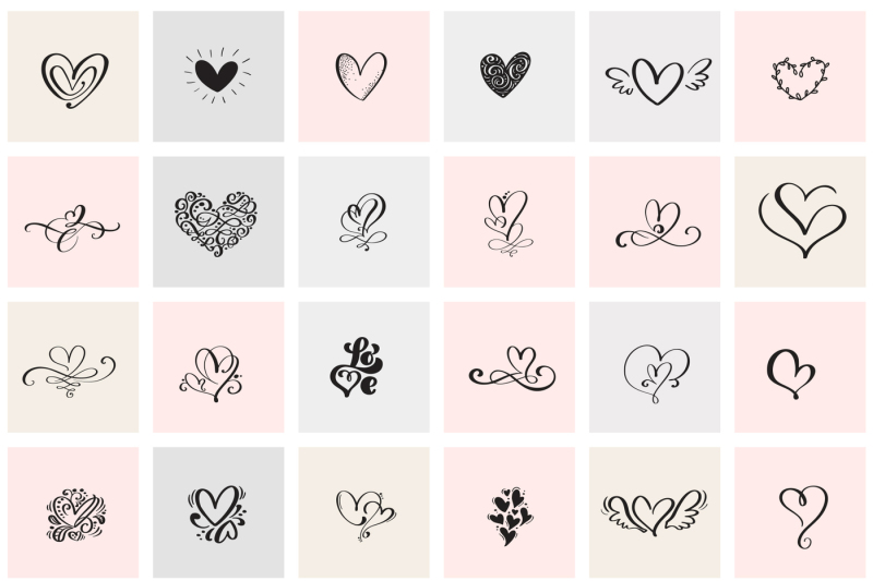 valentine-vector-hand-draw-hearts