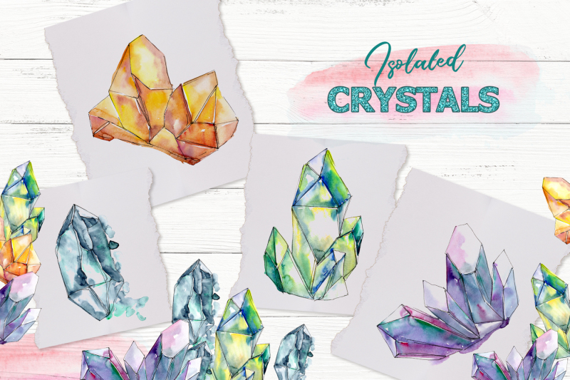 crystals-blue-and-yellow-watercolor-png