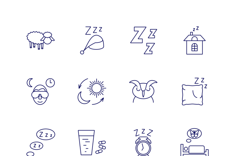 sleeping-icons-isolated-on-white-background-relax-and-night-rest-vect