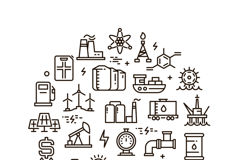 energy-power-and-fuel-vector-line-icons