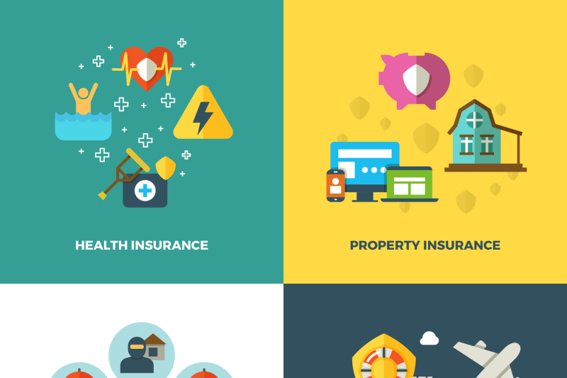 insurance-vector-flat-background-concepts