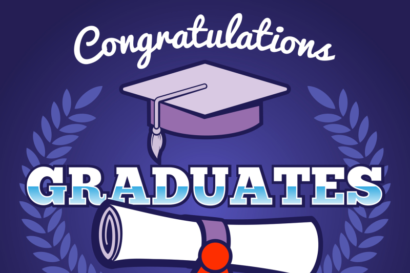 students-congratulating-graduation-vector-background-graduates-ceremo