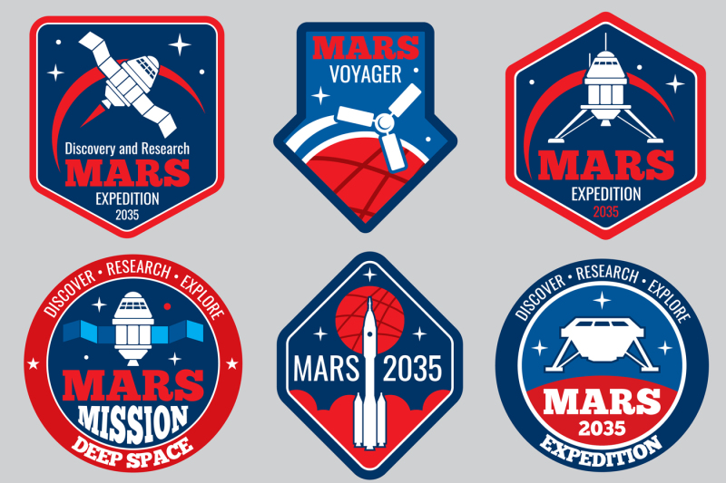 mars-colonization-vector-retro-space-logos-and-labels-set