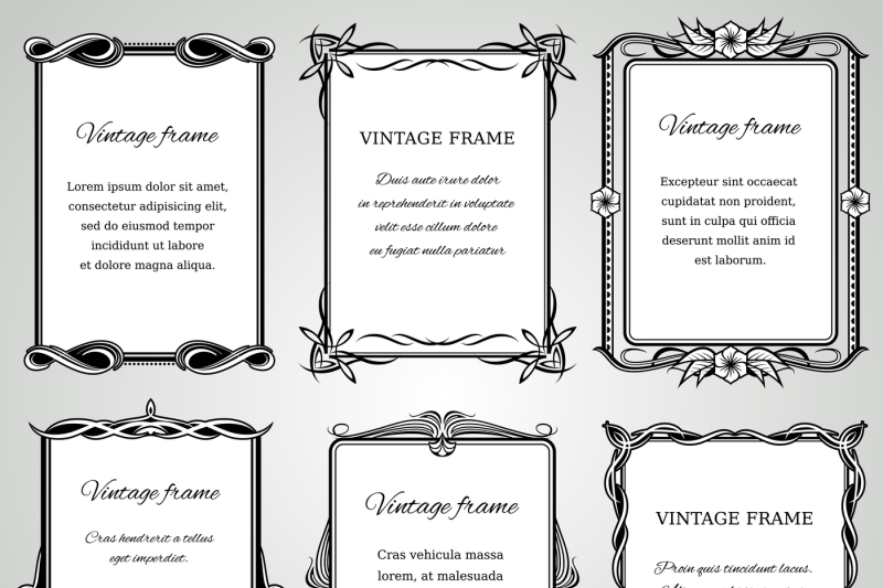 retro-classic-borders-and-calligraphic-old-wedding-photo-frames-vector