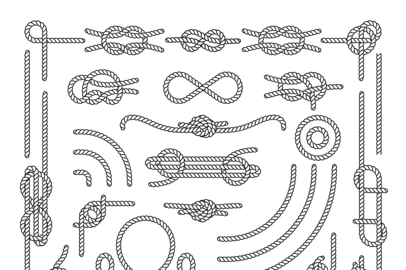 nautical-rope-knots-vector-decorative-vintage-elements