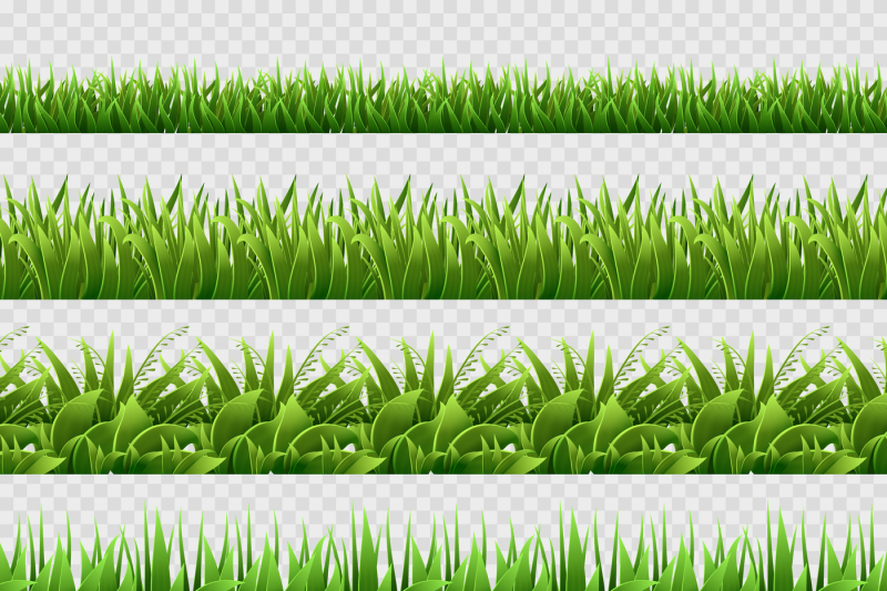 realistic-green-grass-seamless-vector-backgrounds-isolated