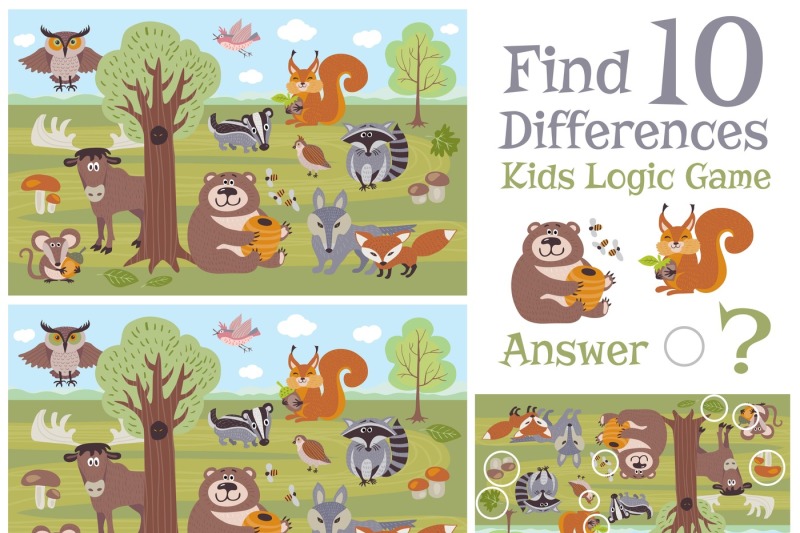 find-differences-educational-kids-game-with-forest-animal-characters-v