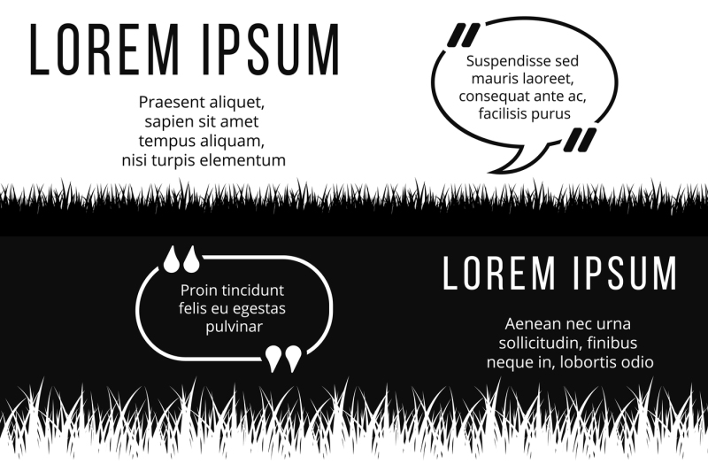 minimalistic-banners-template-with-black-and-white-grass-silhouettes