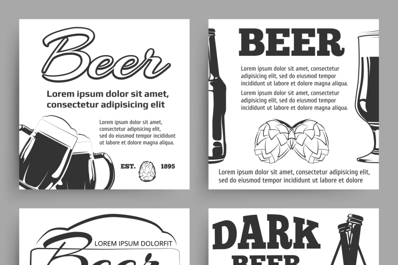 vintage-beer-banners-template-with-bottles-goblets