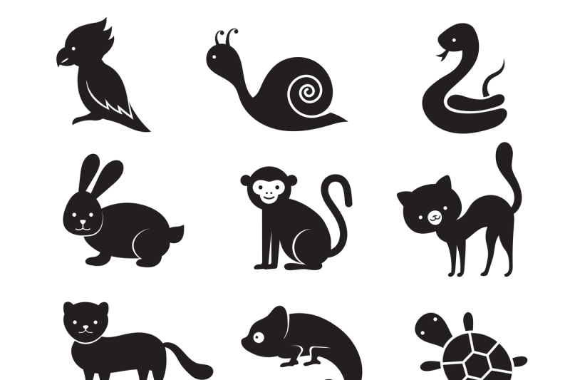 pets-and-home-animals-vector-icons