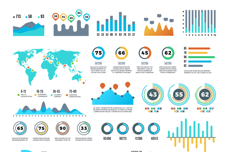 business-demographics-and-statistics-infographic-elements-with-colourf