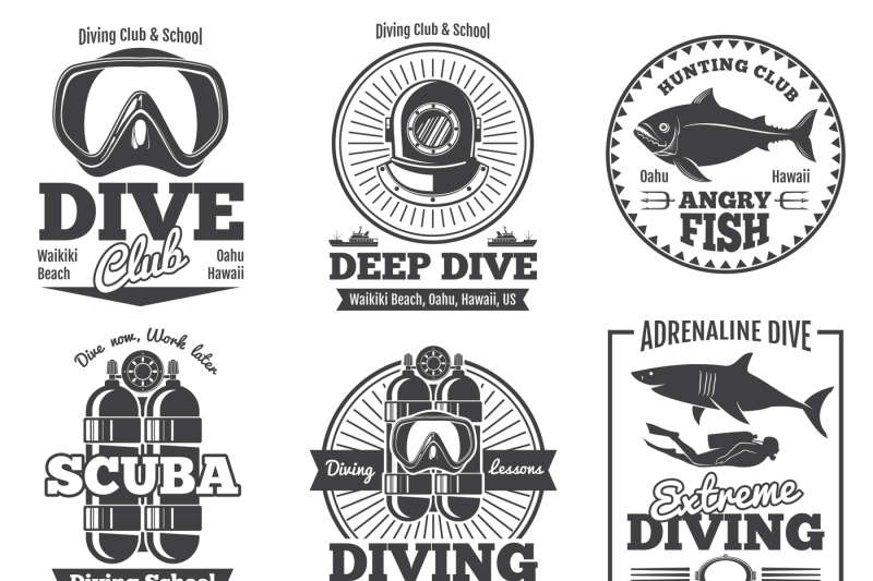 underwater-scuba-diving-club-vector-vintage-emblems-and-labels