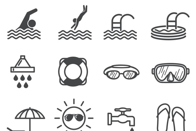 public-pool-vector-warning-signs-swimming-rules-icons