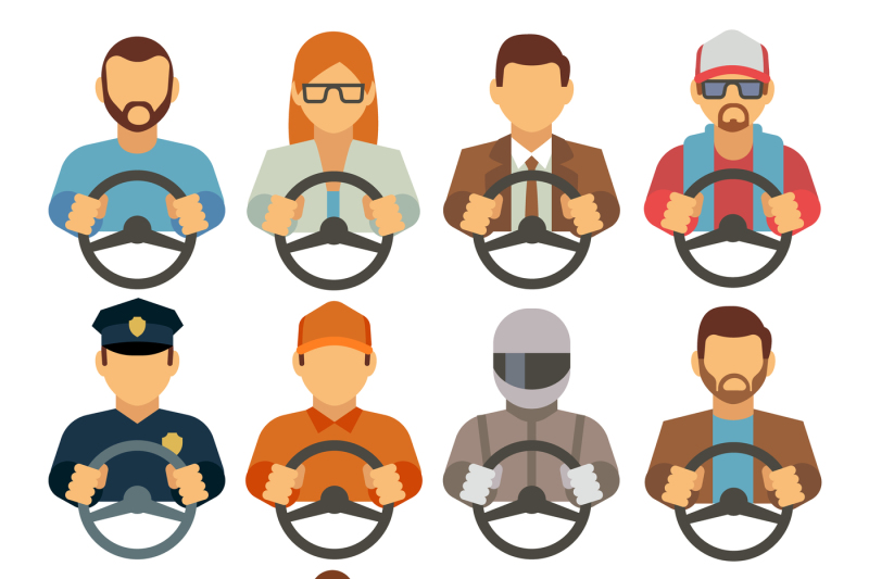 man-and-woman-drivers-vector-flat-icons