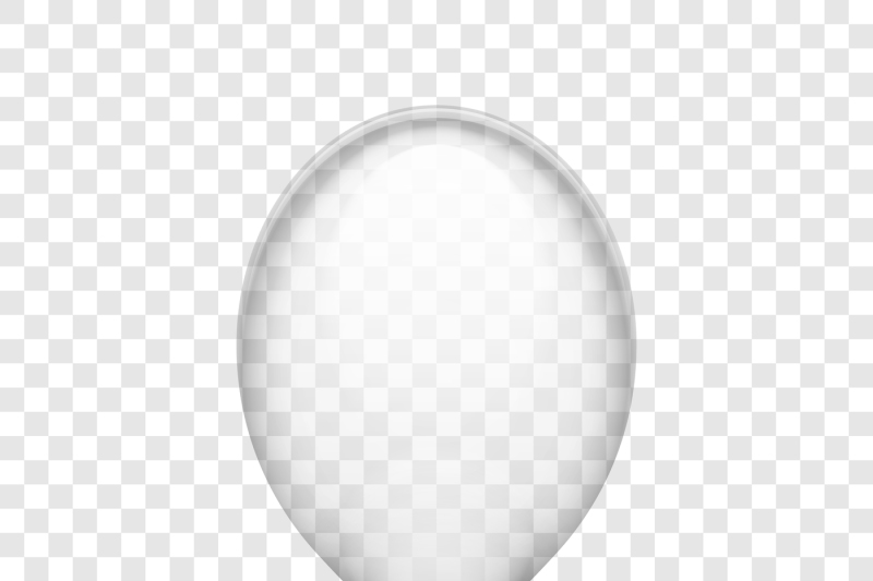 transparent-white-rubber-balloon-isolated-on-checkered-background-vect