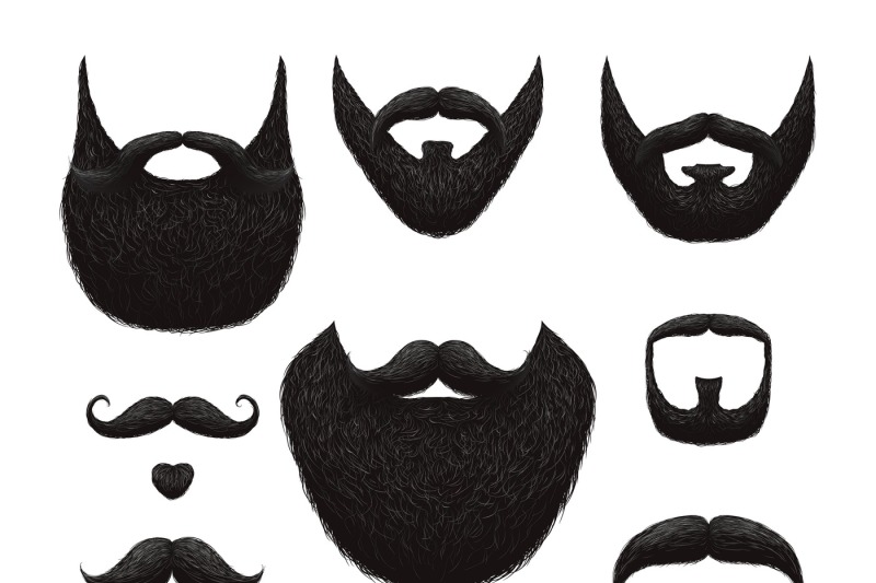 hand-drawn-beards-and-mustaches-vector-collection