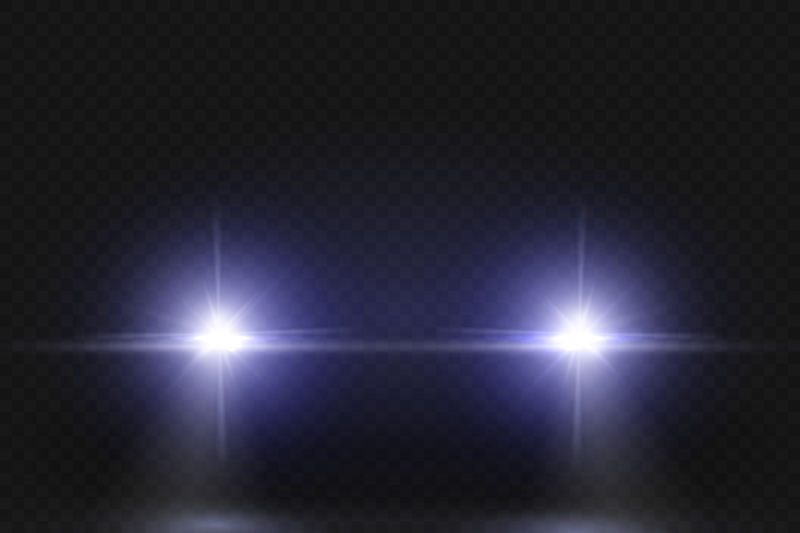 car-headlights-headlamp-glowing-vector-effect-isolated-on-transpatent