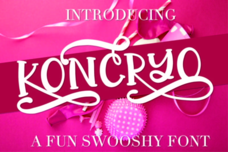 koncryo-a-fun-swoosh-font