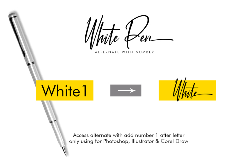 white-pen-script