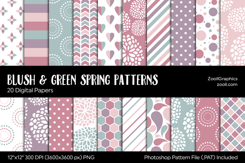 blush-and-green-spring-digital-papers