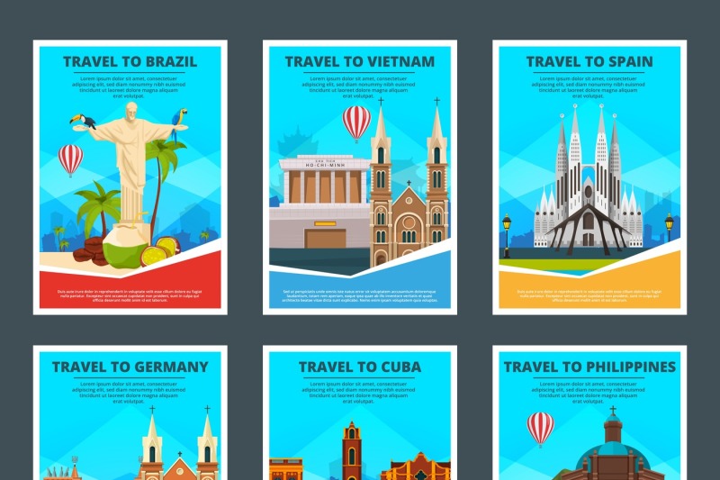 design-template-of-various-travel-cards-with-illustrations-of-famous-l