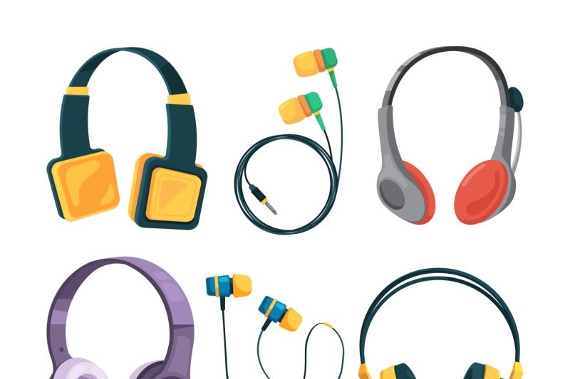 vector-collection-set-of-different-headphones-illustrations-in-cartoo