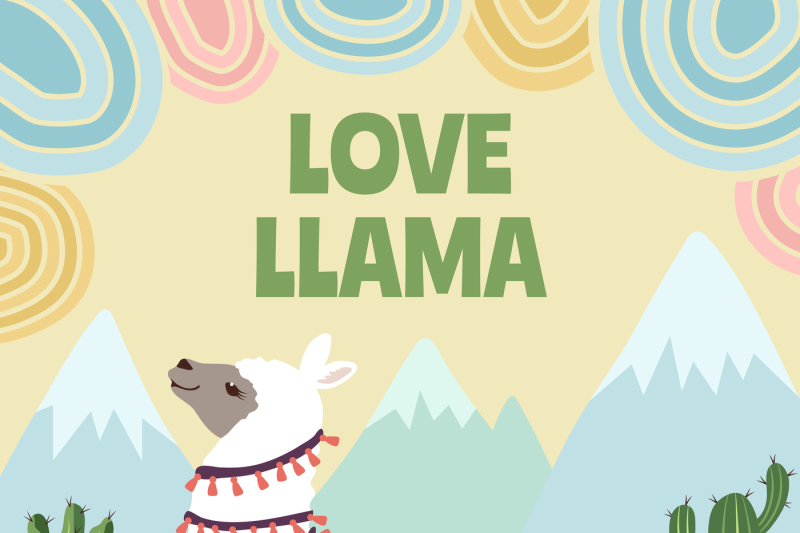 background-vector-picture-of-llama-mountains-and-cactus-cartoon-illu