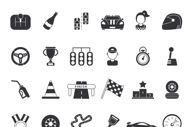 monochrome-pictures-set-of-sport-symbols-for-formula-1-and-racing-cars