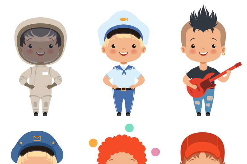 cartoon-illustrations-of-kids-at-different-professions