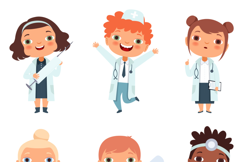 doctor-profession-childrens-in-different-poses