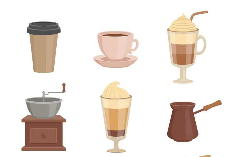 various-sorts-of-coffee-cups-in-cartoon-style