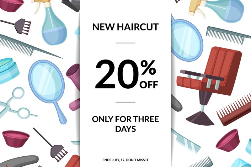 vector-hairdresser-or-barber-cartoon-elements-sale-background