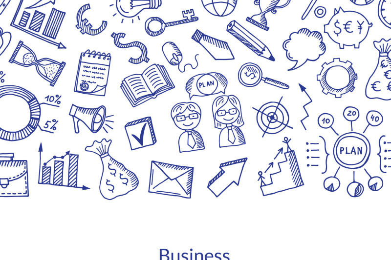 vector-business-doodle-icons-background-illustration
