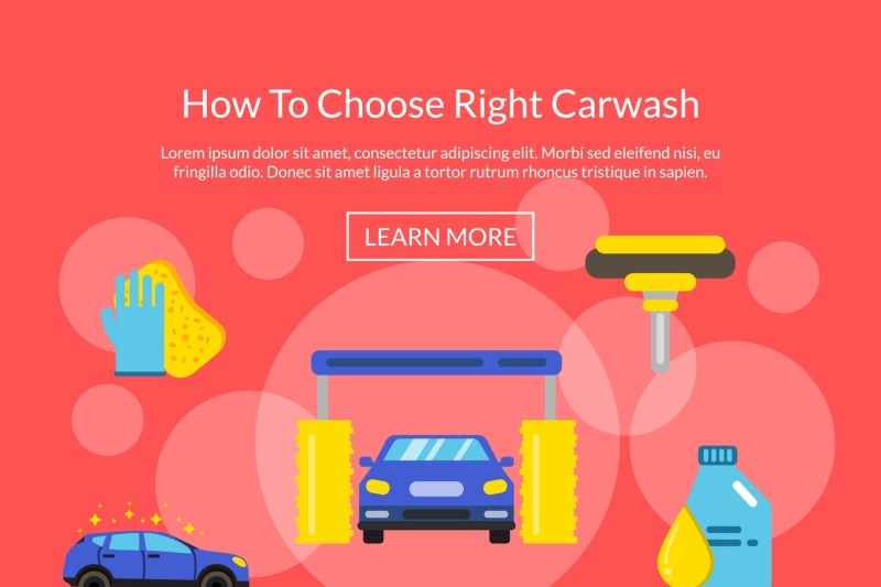 vector-page-illustration-with-car-wash-flat-icons
