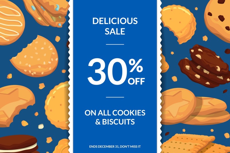 vector-sale-background-with-with-cartoon-cookies