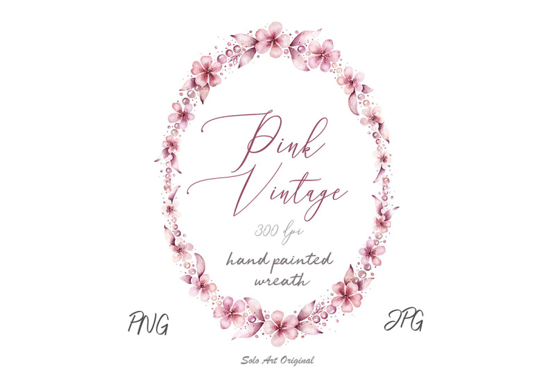 vintage-pink-floral-wreath