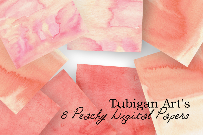 peachy-watercolor-digital-paper-textures