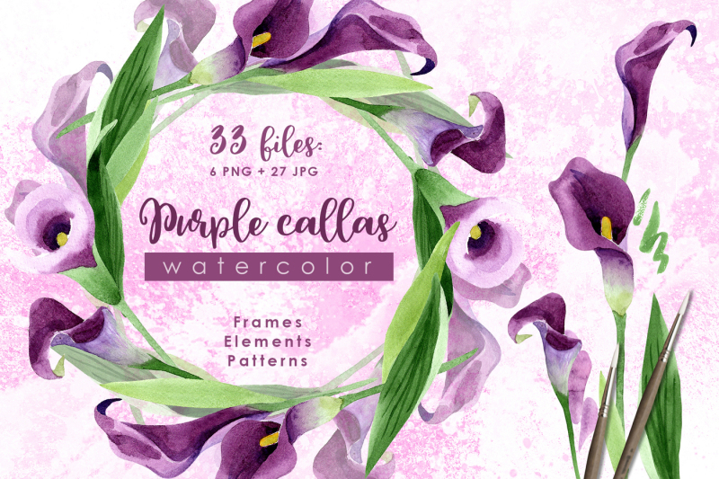 purple-callas-watercolor-png