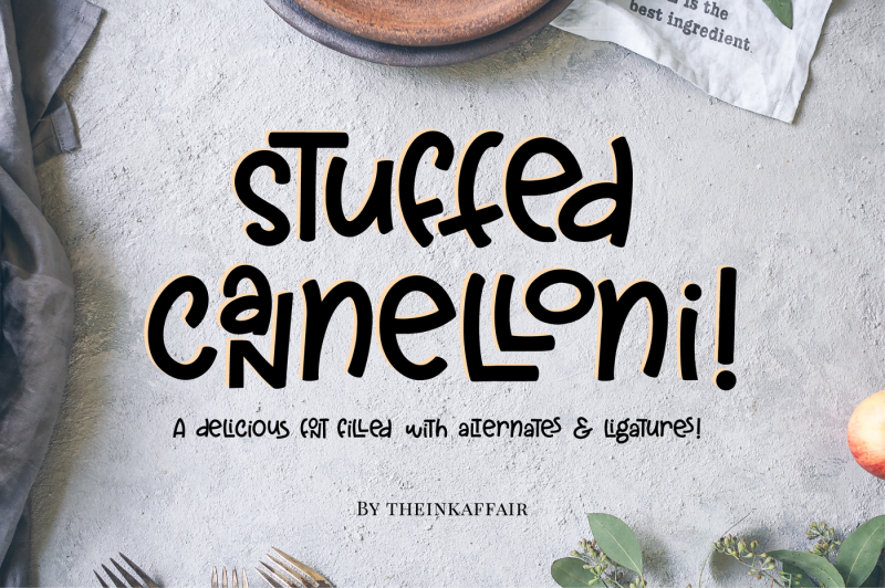 stuffed-cannelloni-a-fun-font