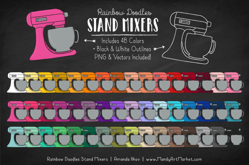 rainbow-doodles-stand-mixer-clipart