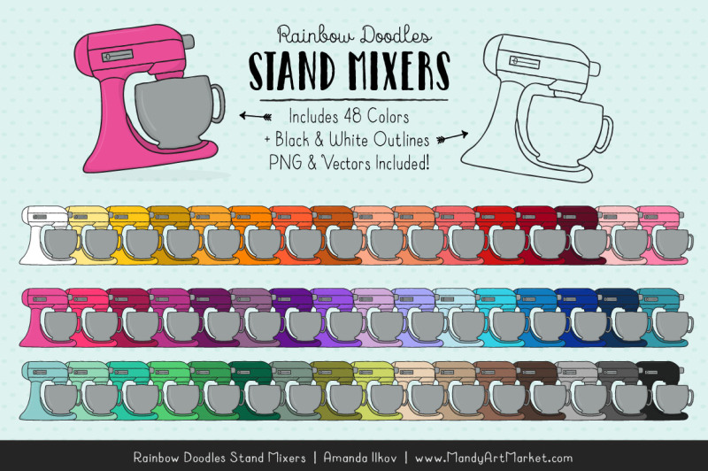 rainbow-doodles-stand-mixer-clipart