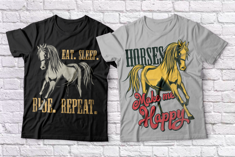horses-t-shirts-set