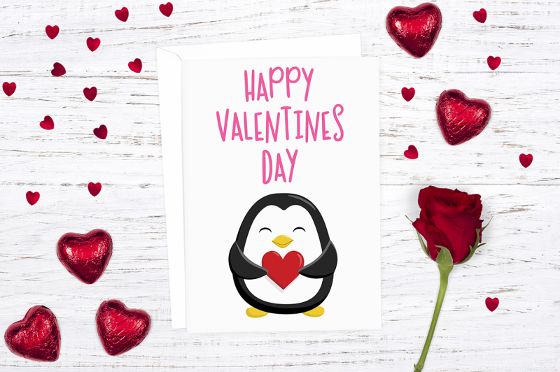 valentines-penguin-clipart-illustrations