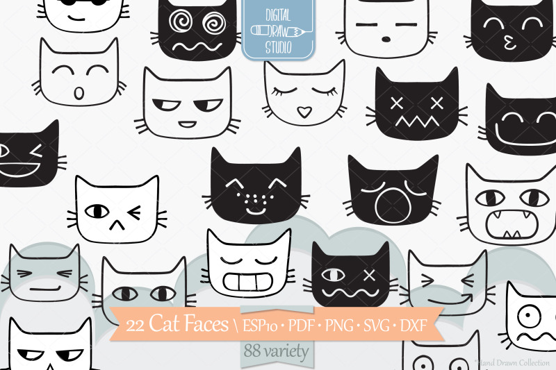 cat-faces-kawaii-hand-drawn-kittens-emoji-feline-emotions