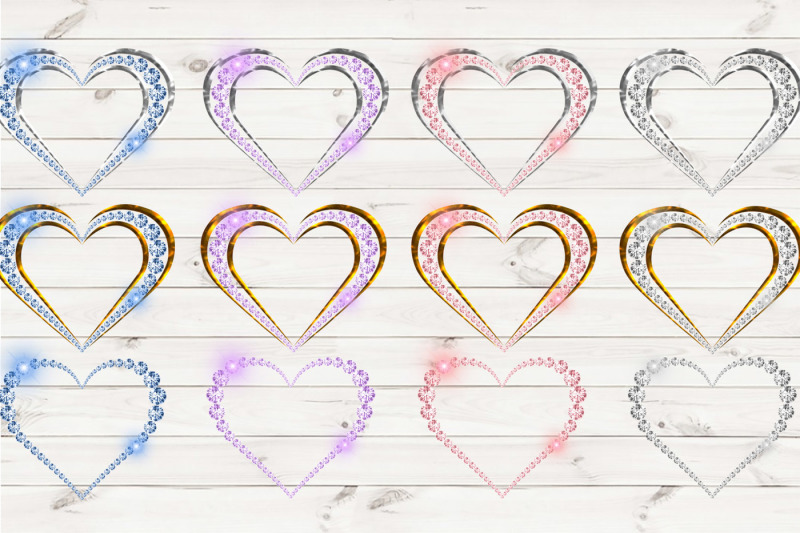 diamond-heart-frames-clipart