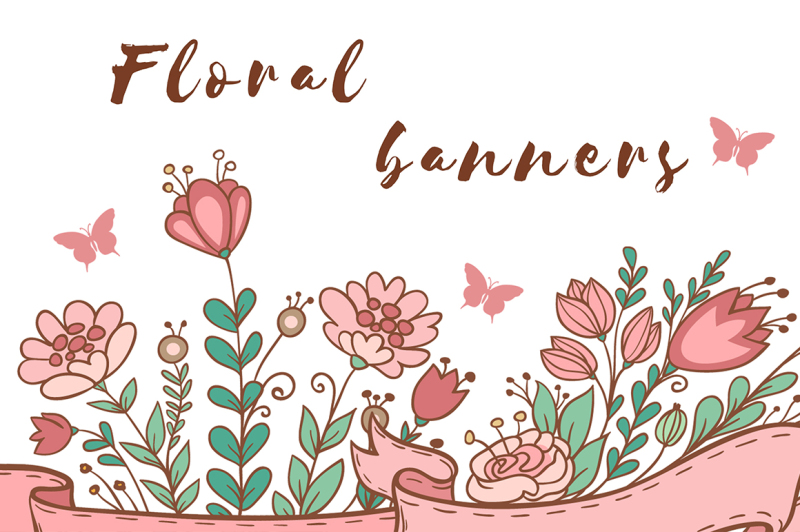 decorative-floral-banners