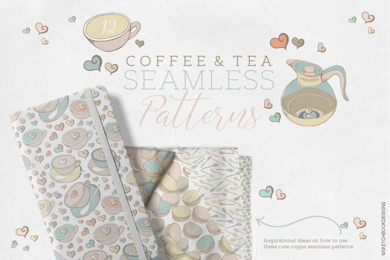 coffee-and-tea-seamless-pattern-set