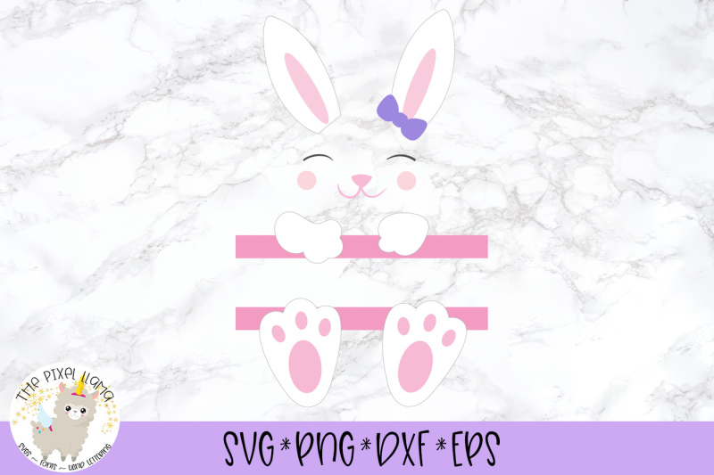 Download Bunny Girl Split Name Monogram Easter Basket SVG Cut File ...